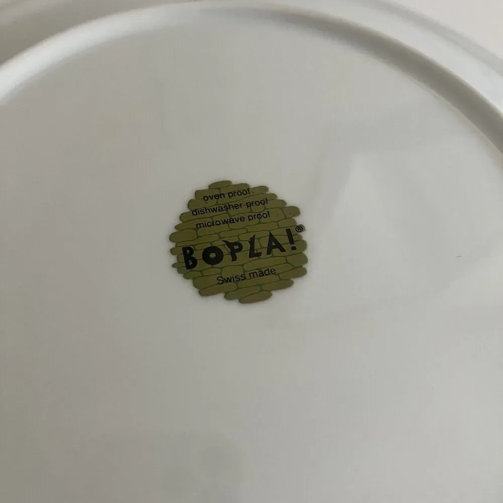 Bopla! Langenthal Where Is The Rabbit? Dinner Plate 10.75”  Black Blue Vintage